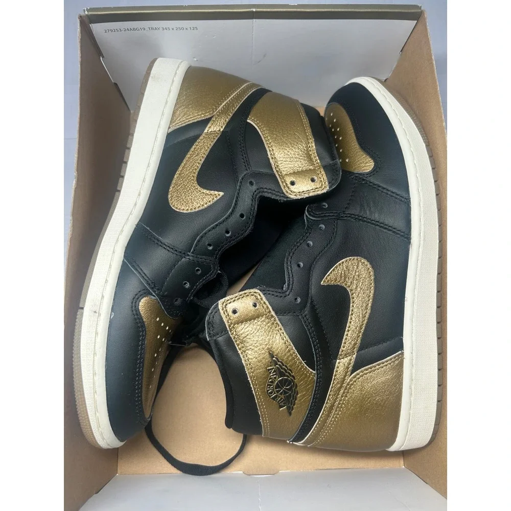 Nike Air Jordan 1 Retro Black Gold Size 11.5 DZ5485 071 New/No Lid